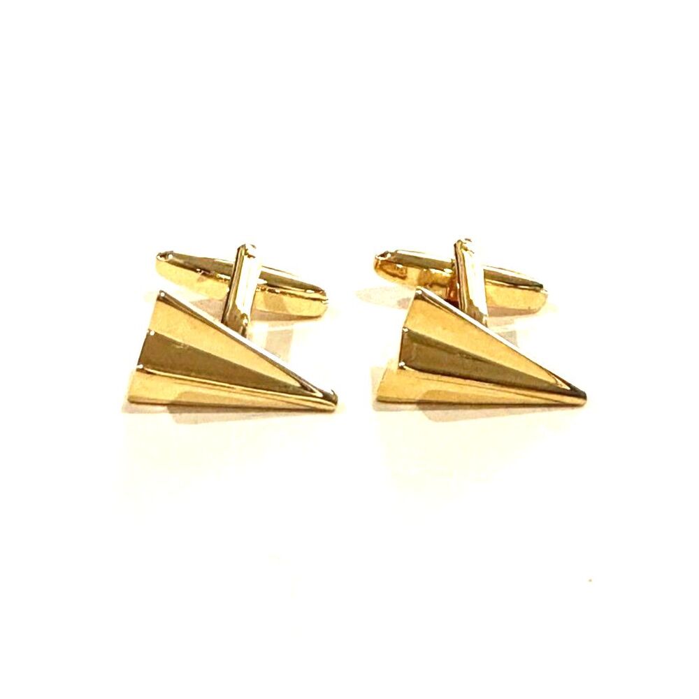 Gold-plated Paper Airplane Cufflinks